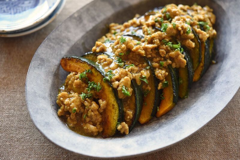 かぼちゃのソテー(カレー風味のそぼろあん)のレシピ