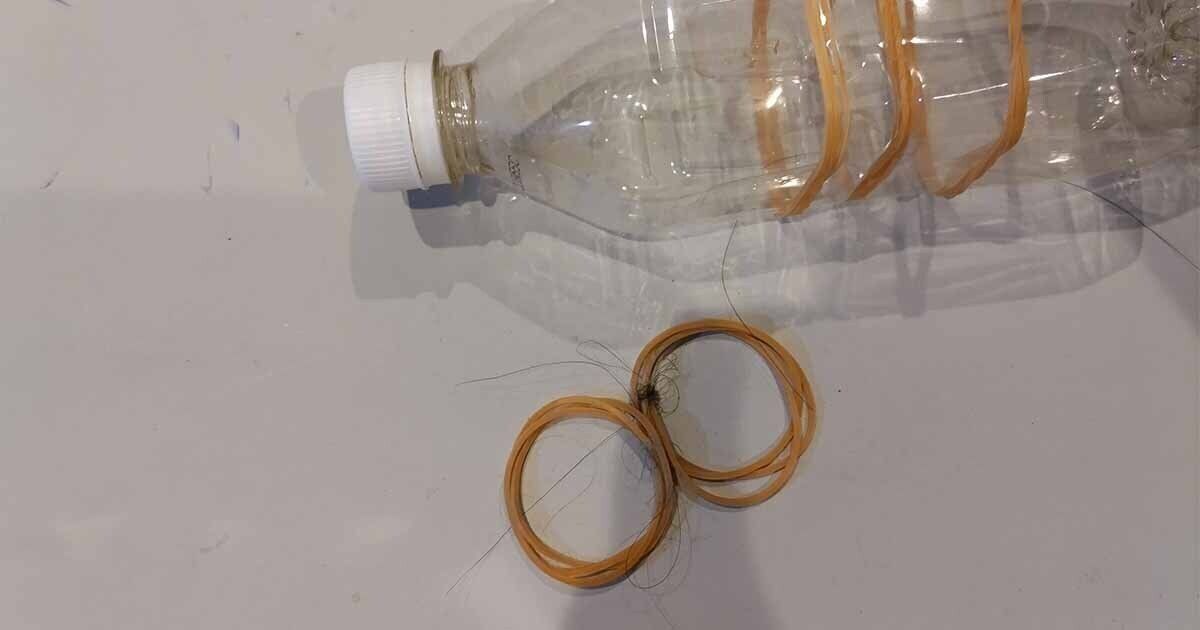 ゴミが取れた輪ゴム