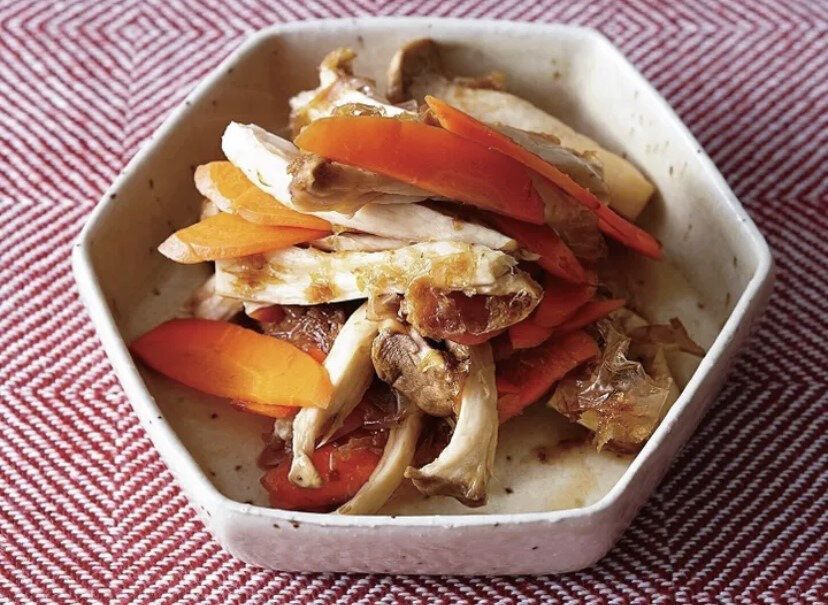 にんじんとエリンギのポン酢あえ