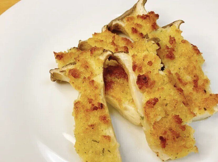 【たった5分で】 疲れた日でも1品足せる!エリンギのガリマヨパン粉焼き