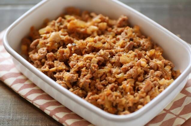 冷凍できる作り置き!きのこのあっさり肉みそ