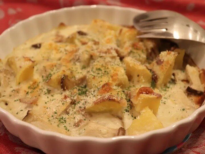 さつまいもとエリンギのグラタン