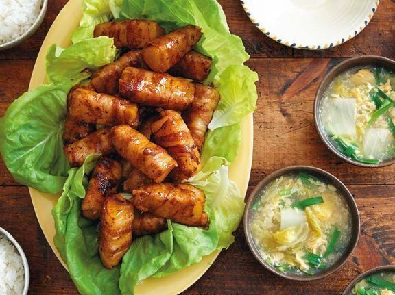 大根の照り照り肉巻き