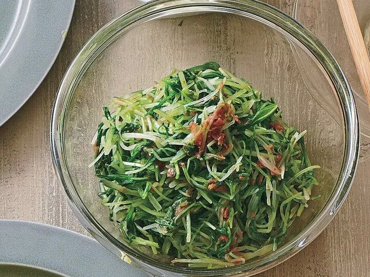 水菜の梅干しおかかあえ