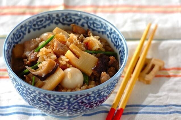 タケノコたっぷりの中華おこわ