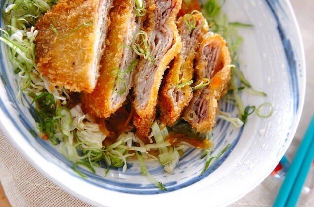 薄切り豚肉のスープカツ