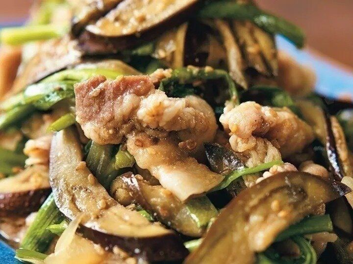 玉ねぎ入りなすの豚プルコギ