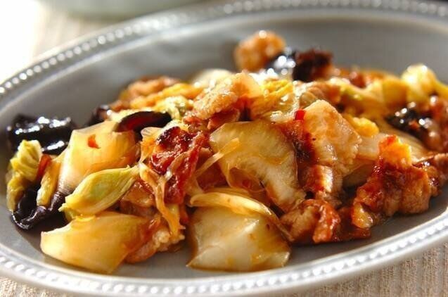 豚肉と白菜の辛味炒め(豚肉薄切り)