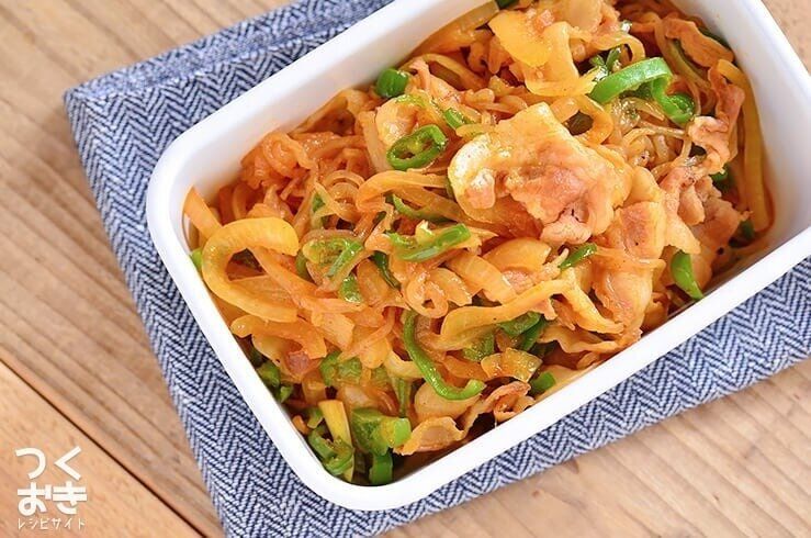 しらたきと豚肉入りのピリ辛野菜炒め(豚肉薄切り)