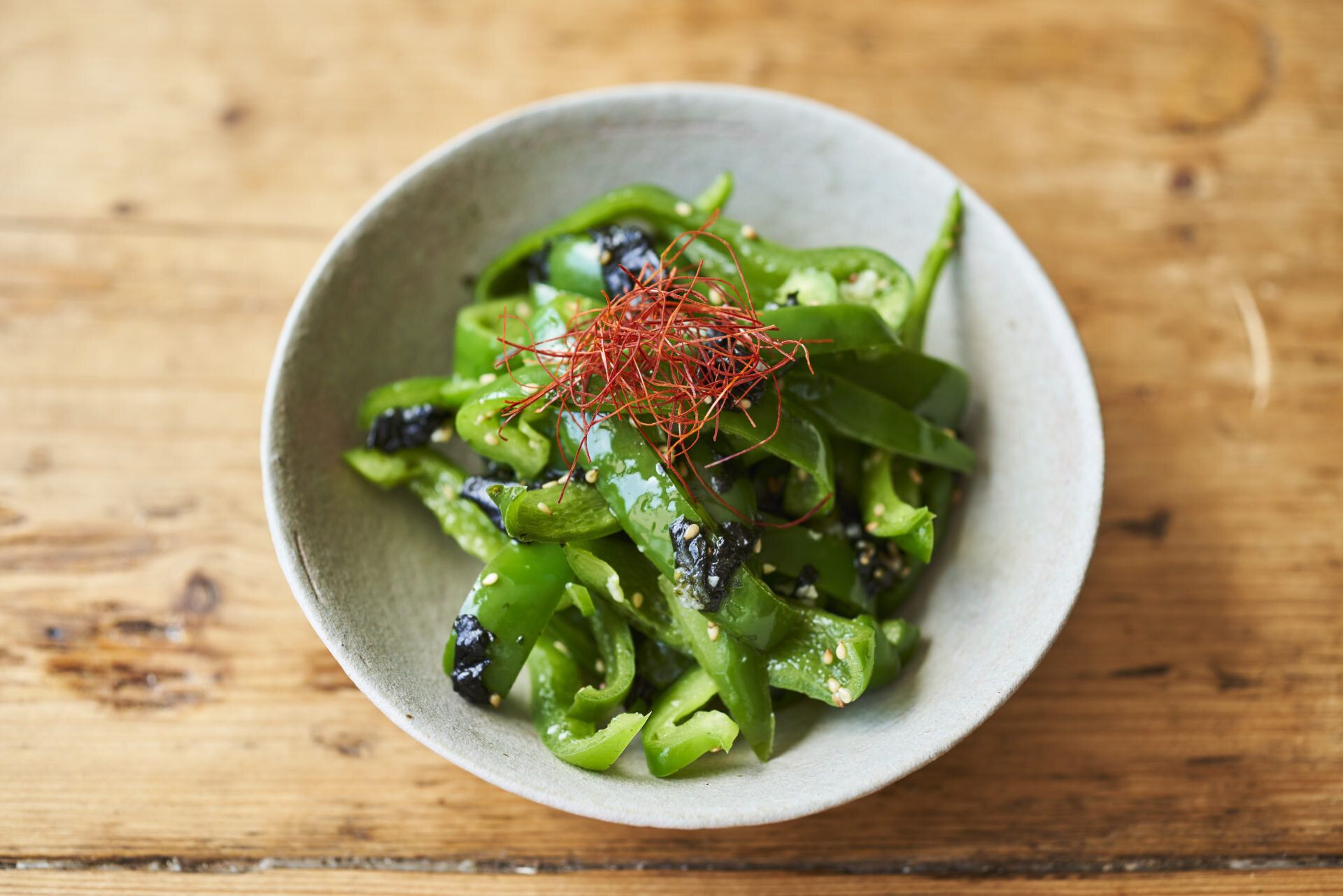 にんにく麹の海苔ピーマン