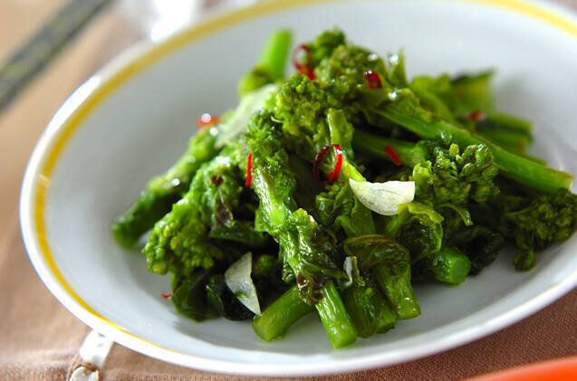 菜の花のニンニク炒め