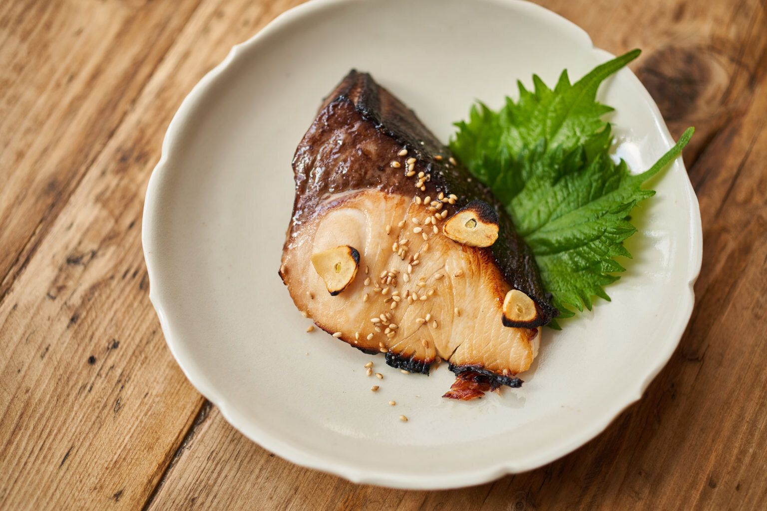 ぶりのにんにく醤油焼き