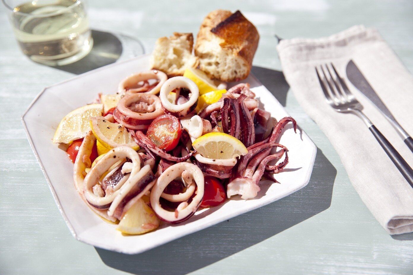 イカとトマトのレモン炒め