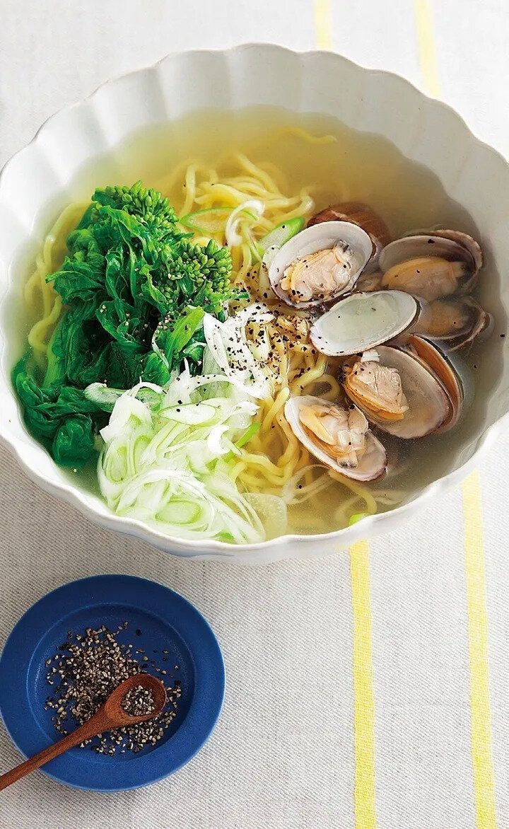 あさりと菜の花のうま塩ラーメン