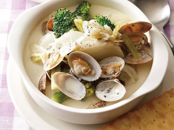 野菜たっぷりクラムチャウダー