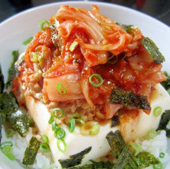 簡単うまうま!☆納豆キムチ豆腐丼☆