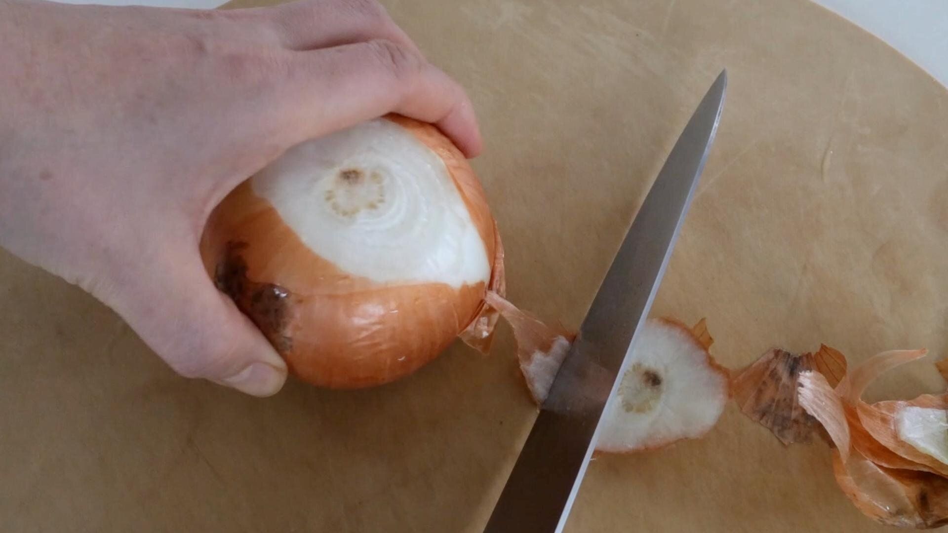 玉ねぎの皮むき