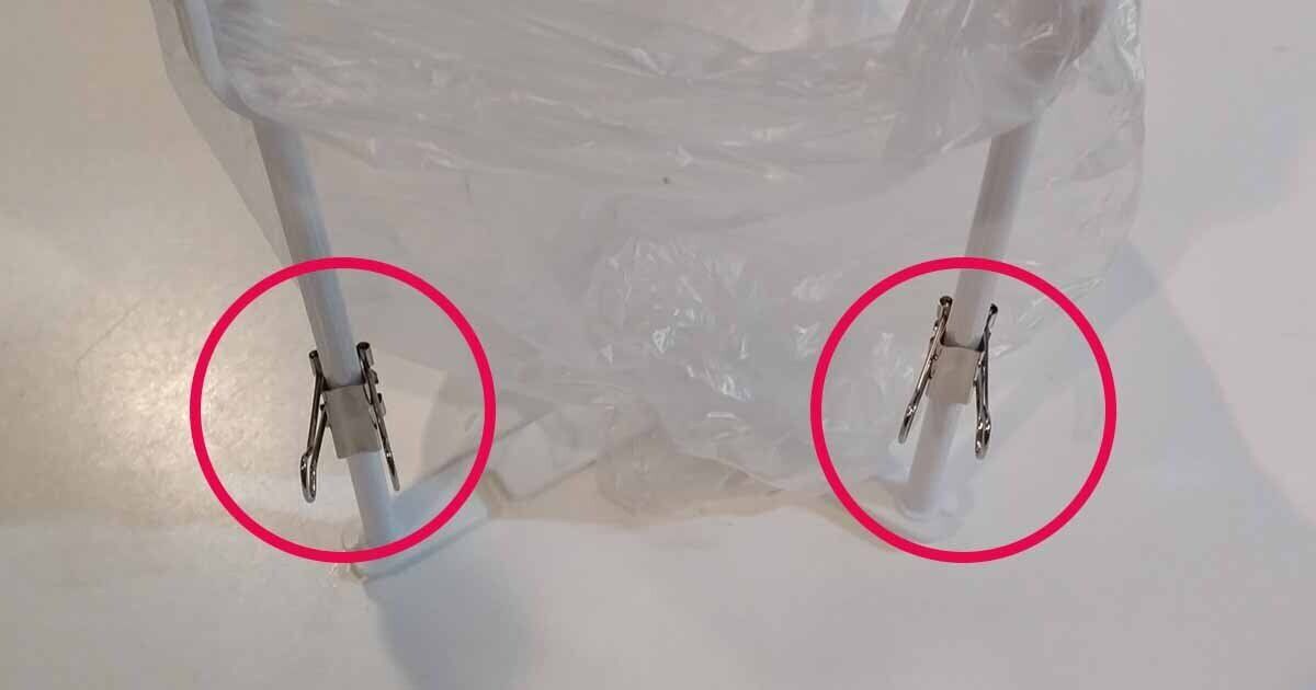 マルチスタンドを挟んだダブルクリップ