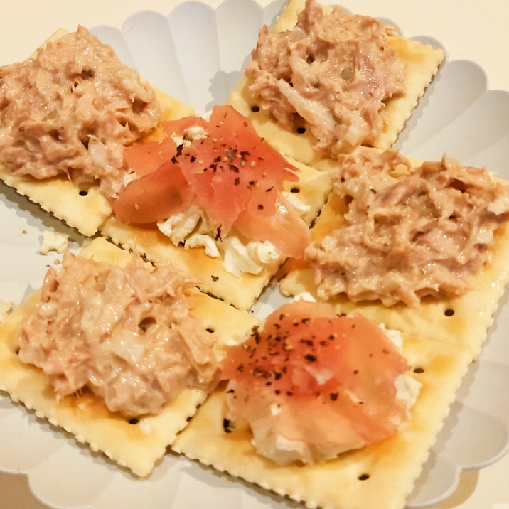 クラッカーで手軽に!カナッペ☆ レシピ・作り方