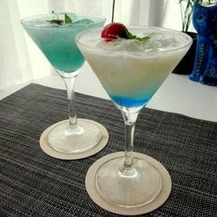 チャイナブルー風フローズンカクテル／ノンアルコール レシピ・作り方