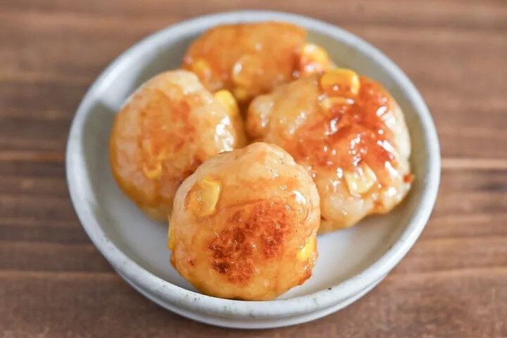 はんぺんとコーンの甘辛焼き