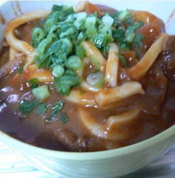 ビーフシチューリメイク!デミグラうどん