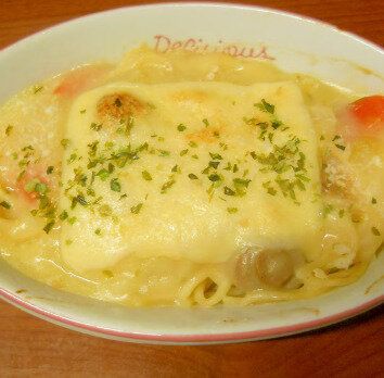 クリームシチューリメイク*スパグラタン