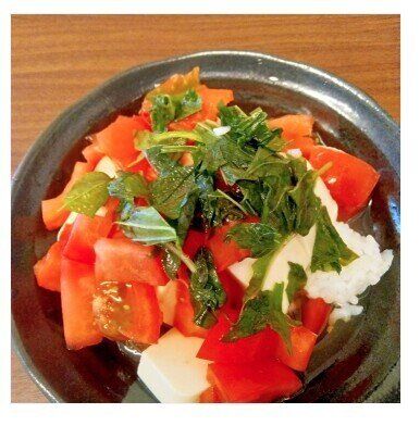 簡単♪トマトと豆腐のさっぱり丼ぶり