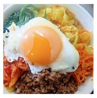 のっけるだけ簡単！とろ～りチーズビビンバ丼