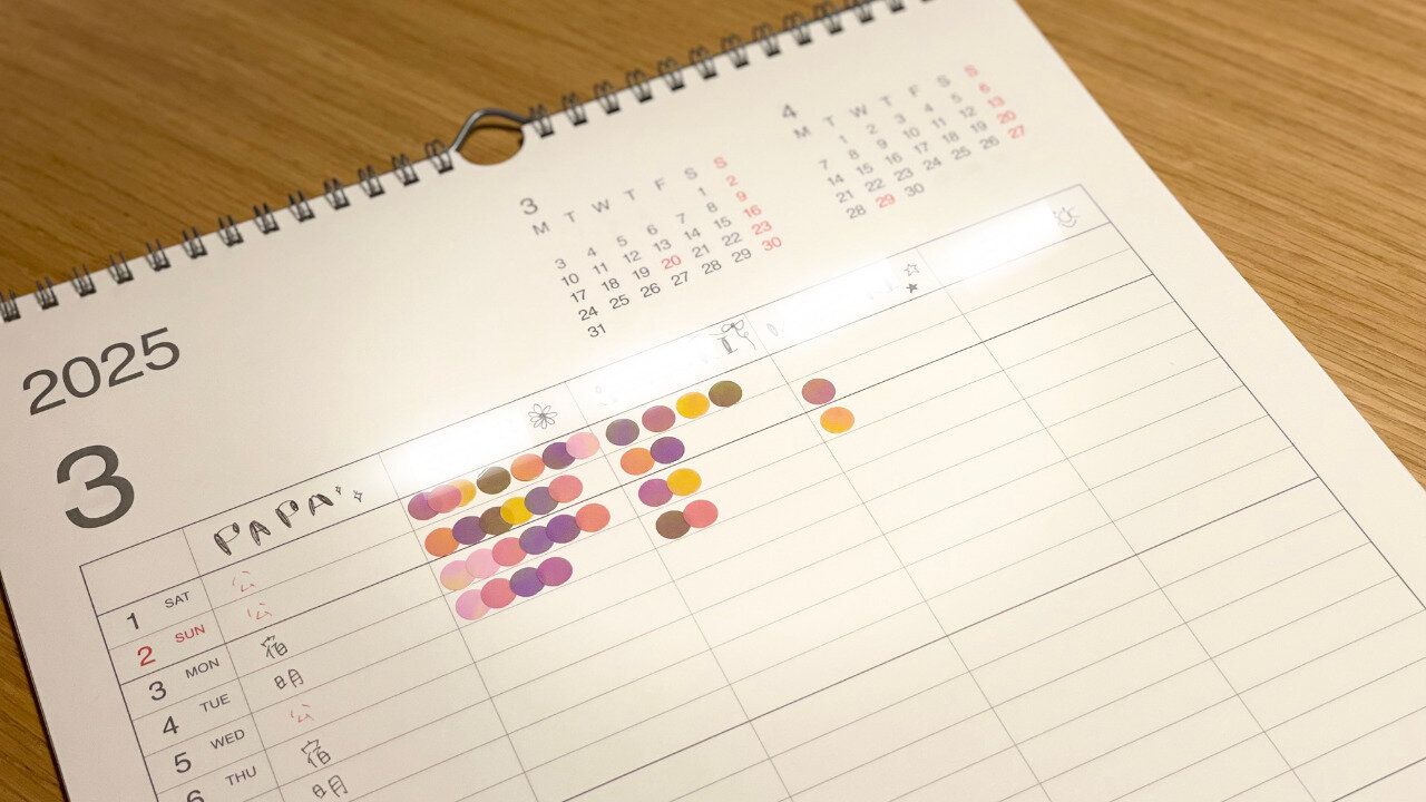 カレンダーの使用例