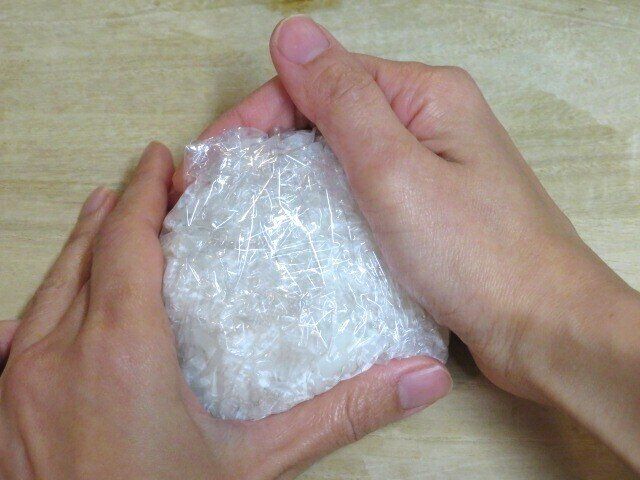 ラップにくるんだところ