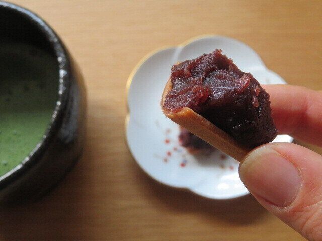 こしあんをのせたところ