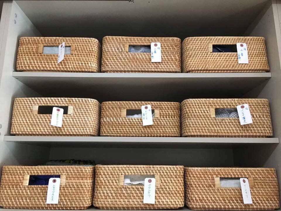 スペースにきれいに収まった収納