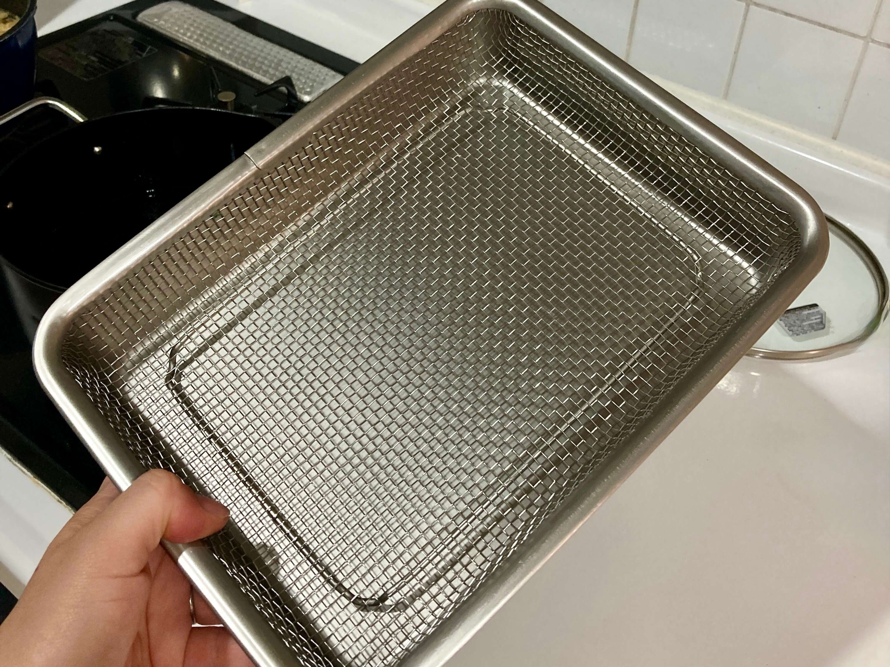 無印良品のステンレスバットとステンレスメッシュトレー