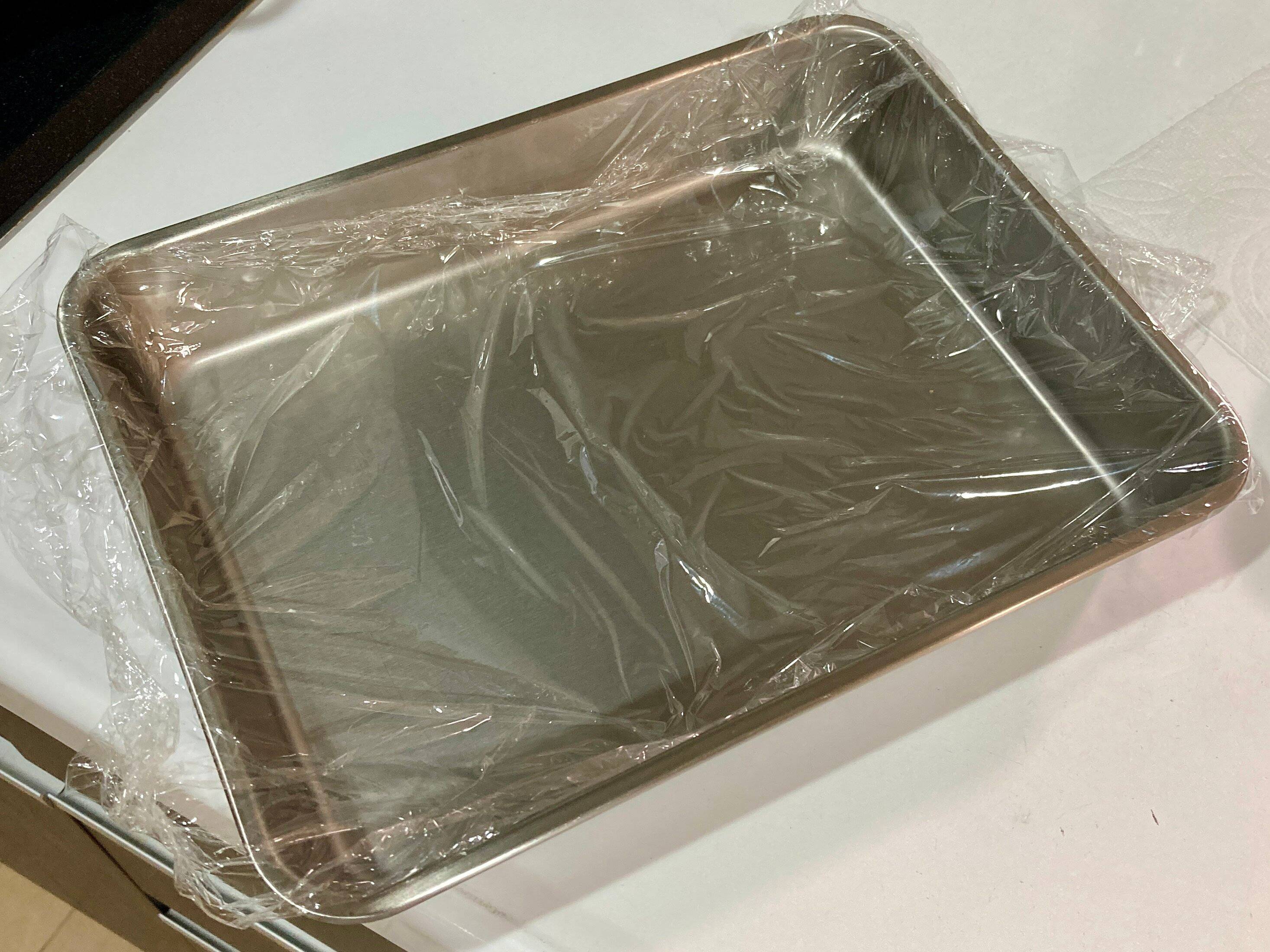 ラップを敷いたバット