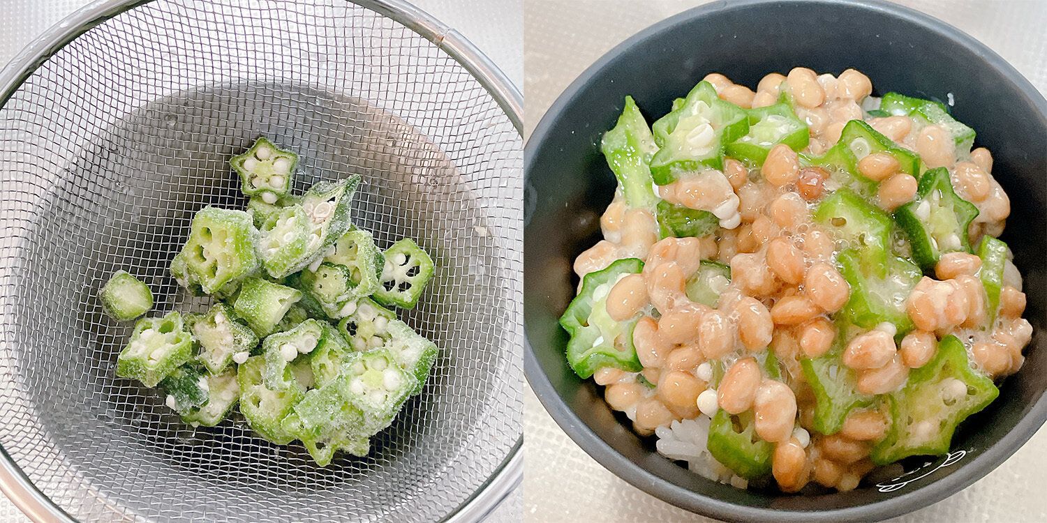 納豆と混ぜてごはんに