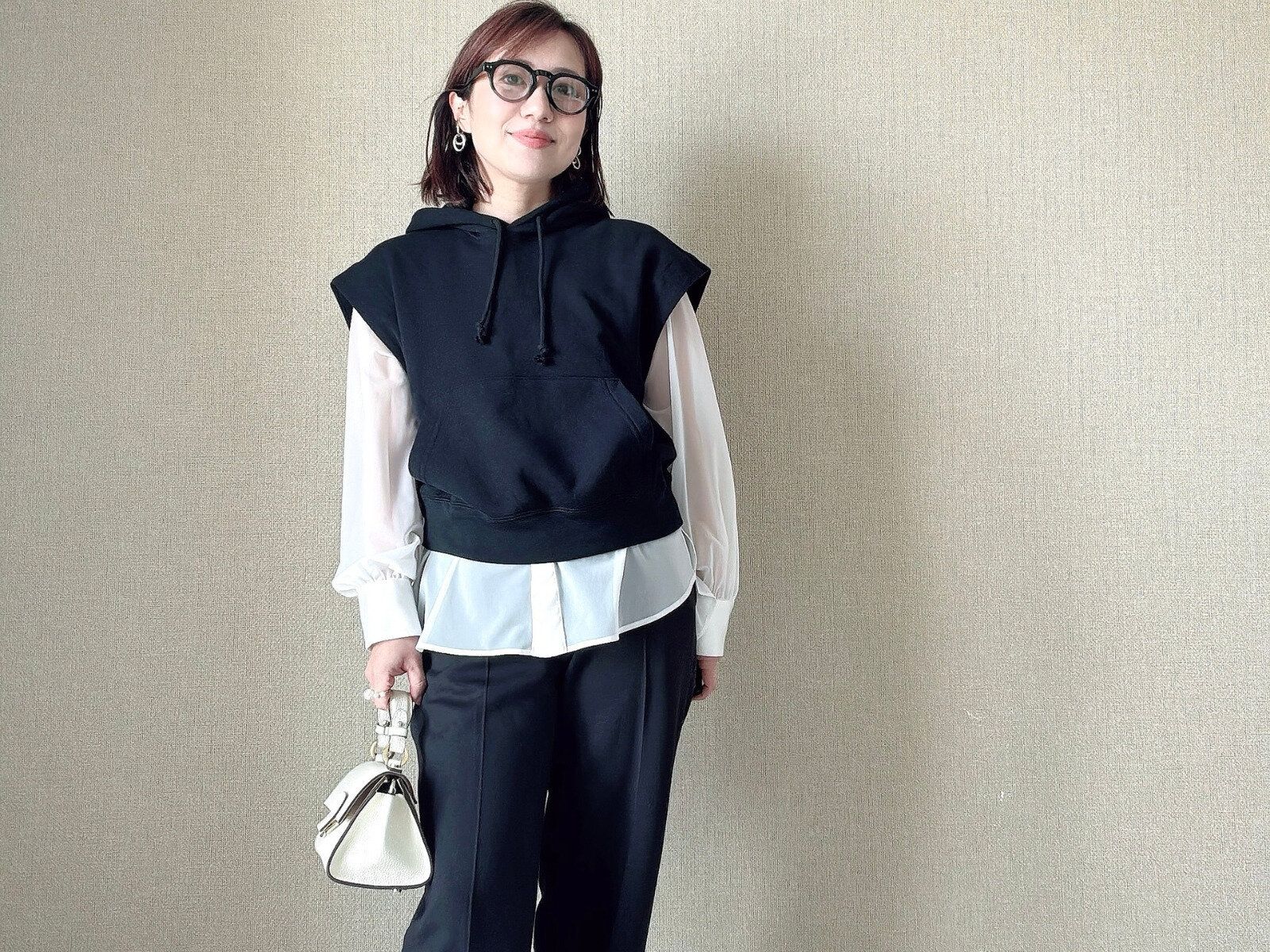 スウェットノースリーブパーカ