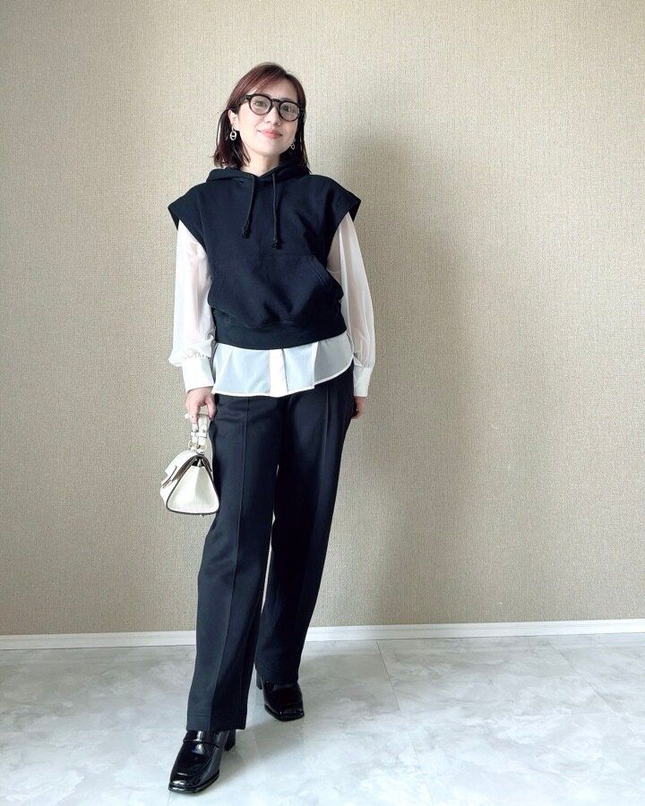 スウェットノースリーブパーカ