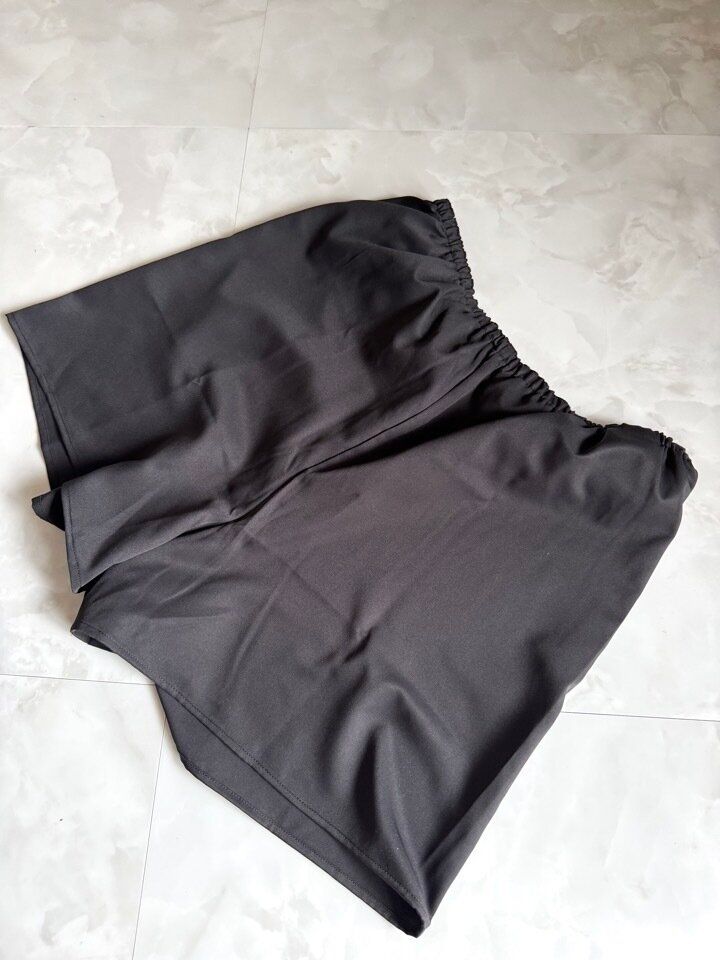 メッシュギャザーロングスリットスカート ペチパンツ