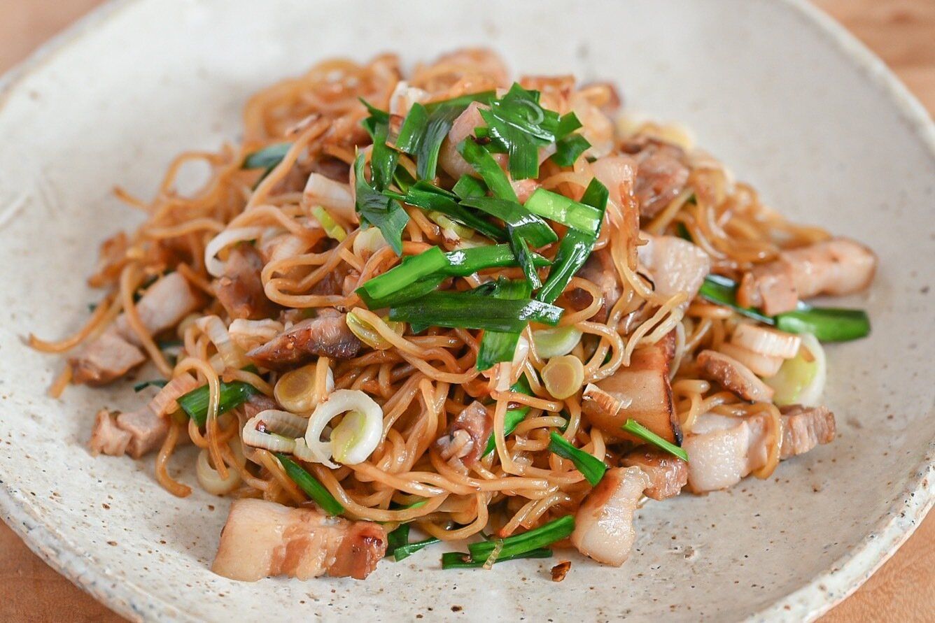 焼豚の焼きそば