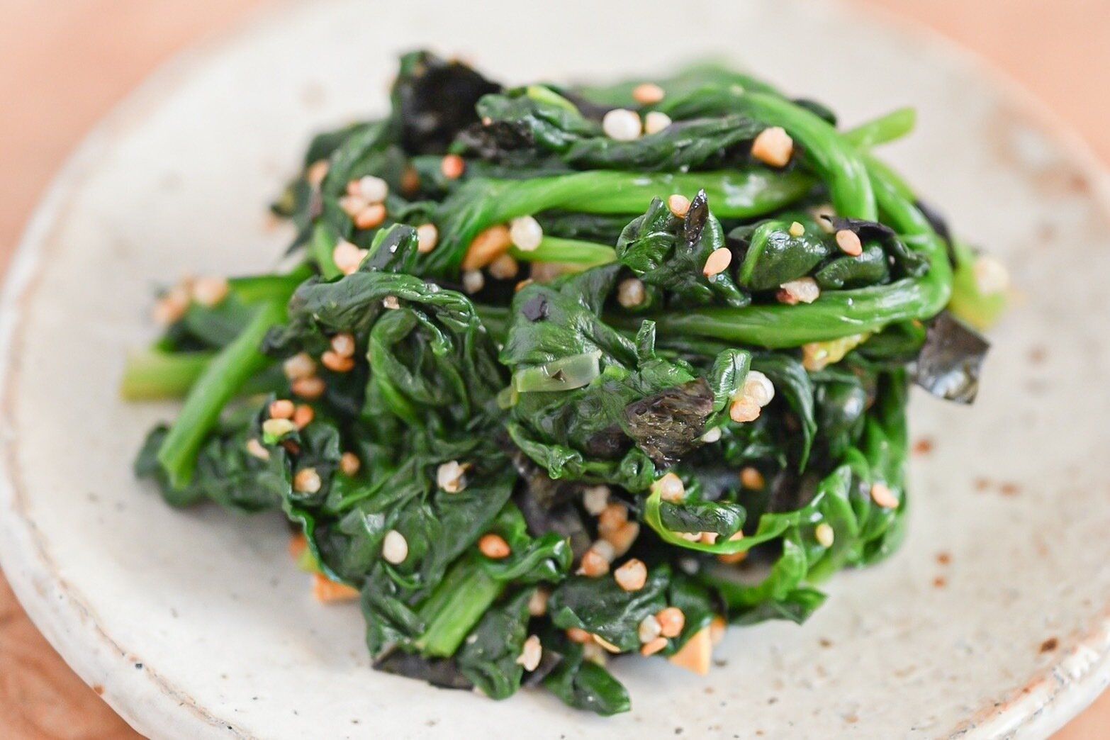 ほうれん草の海苔納豆和え