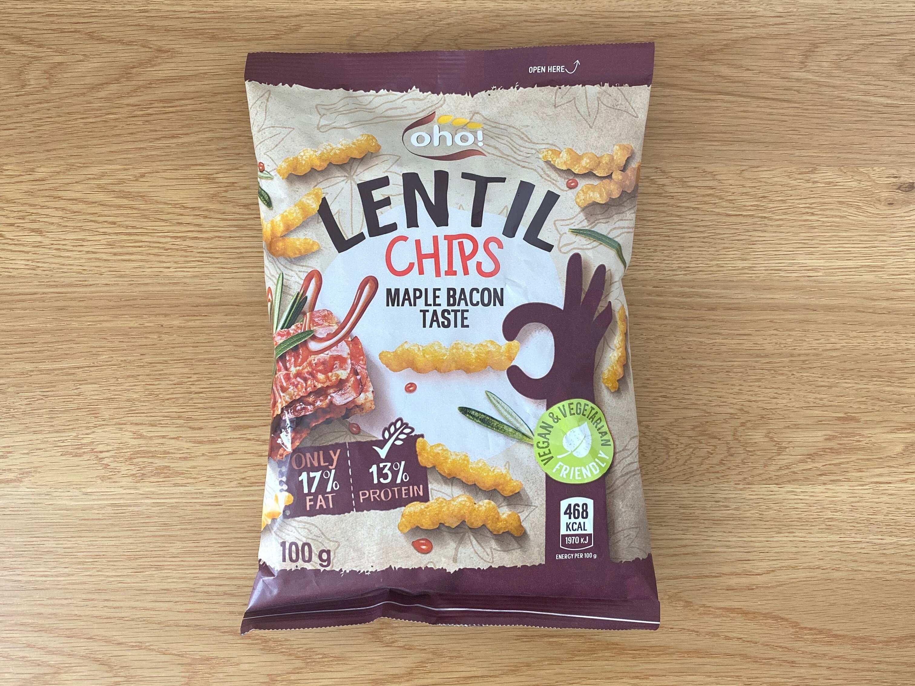 オホ　レンズ豆スナック　メープルベーコン味