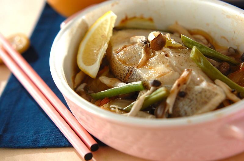 白菜と魚の蒸し焼き