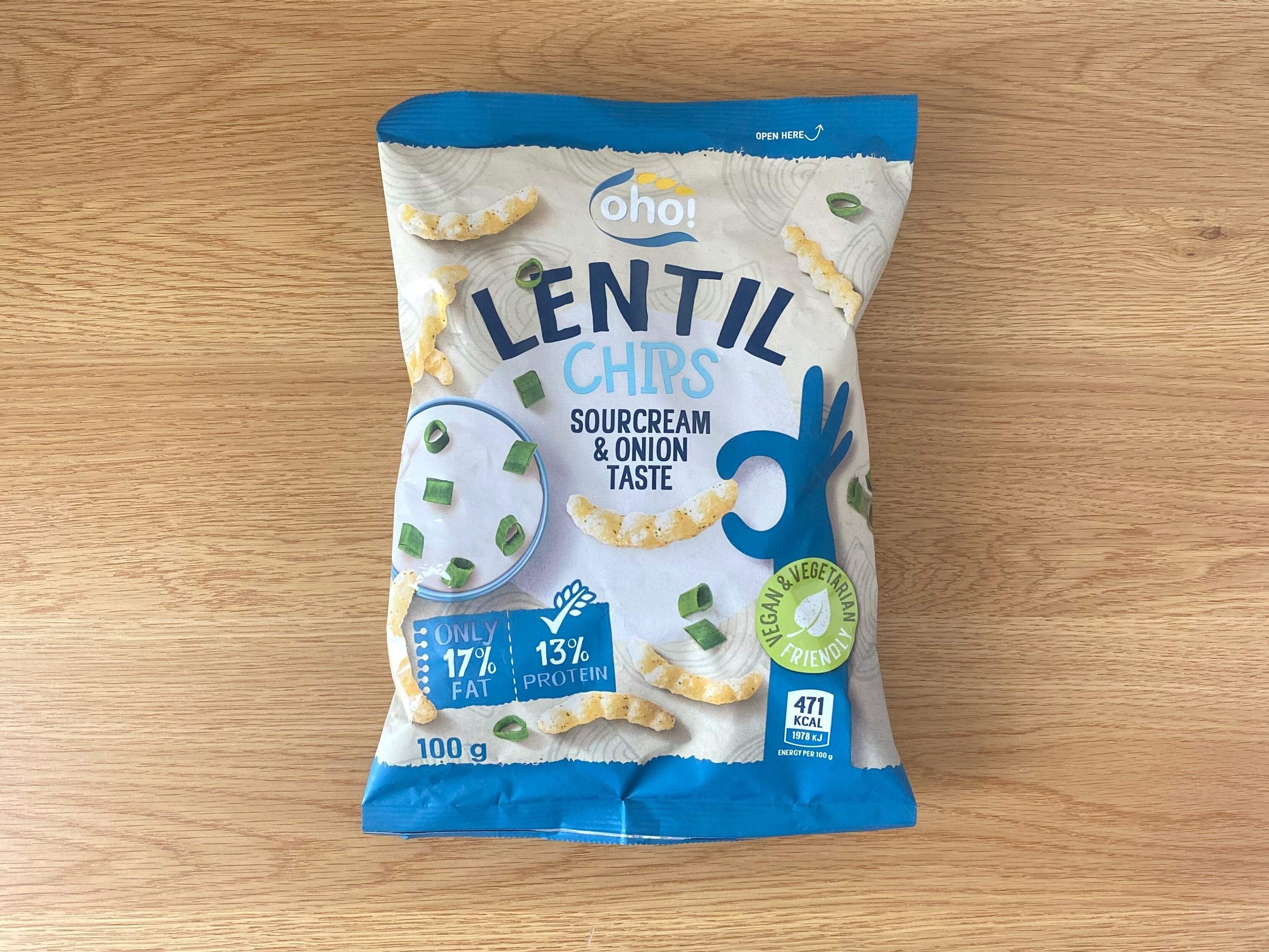 オホ　レンズ豆スナック　サワークリーム＆オニオン味