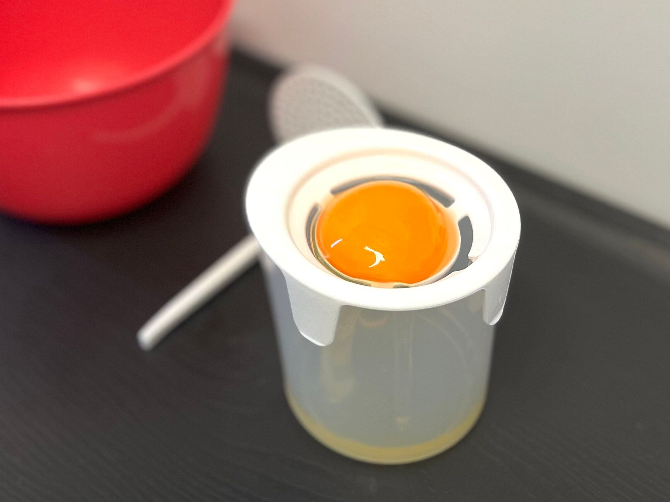 黄身を分けたところ