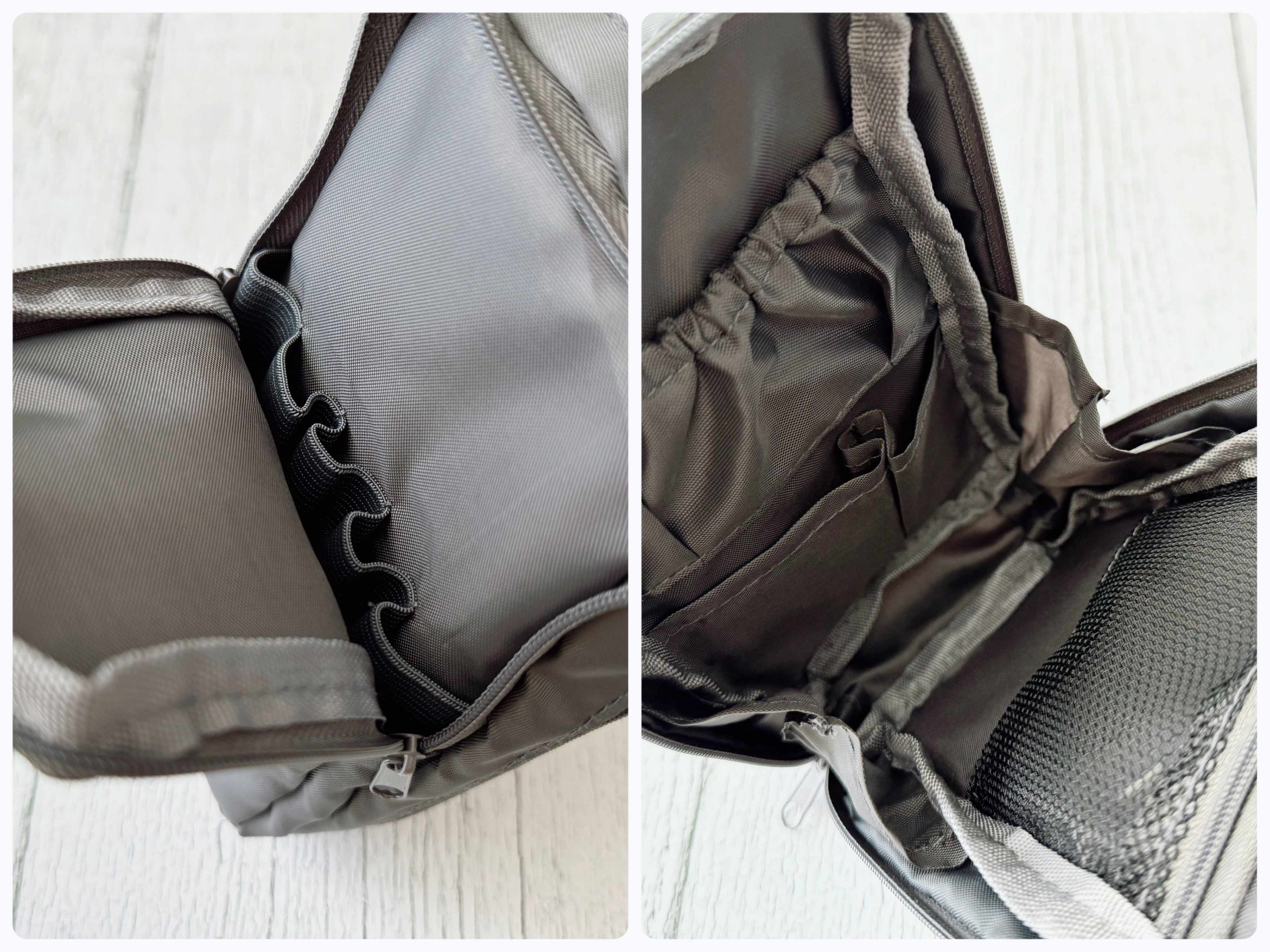 2箇所に分かれていてすっきり収納できる