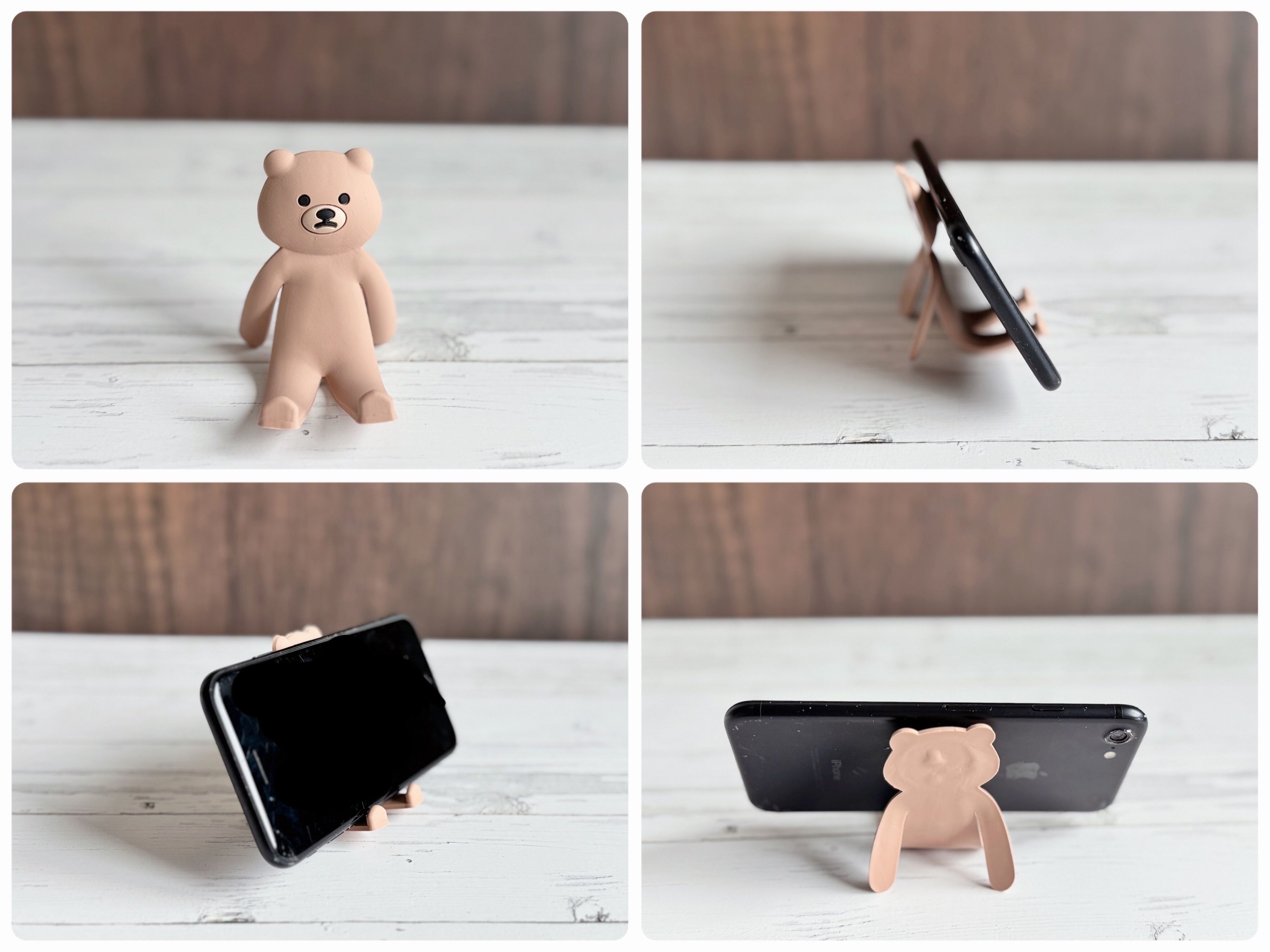 3．スマホスタンド クマ