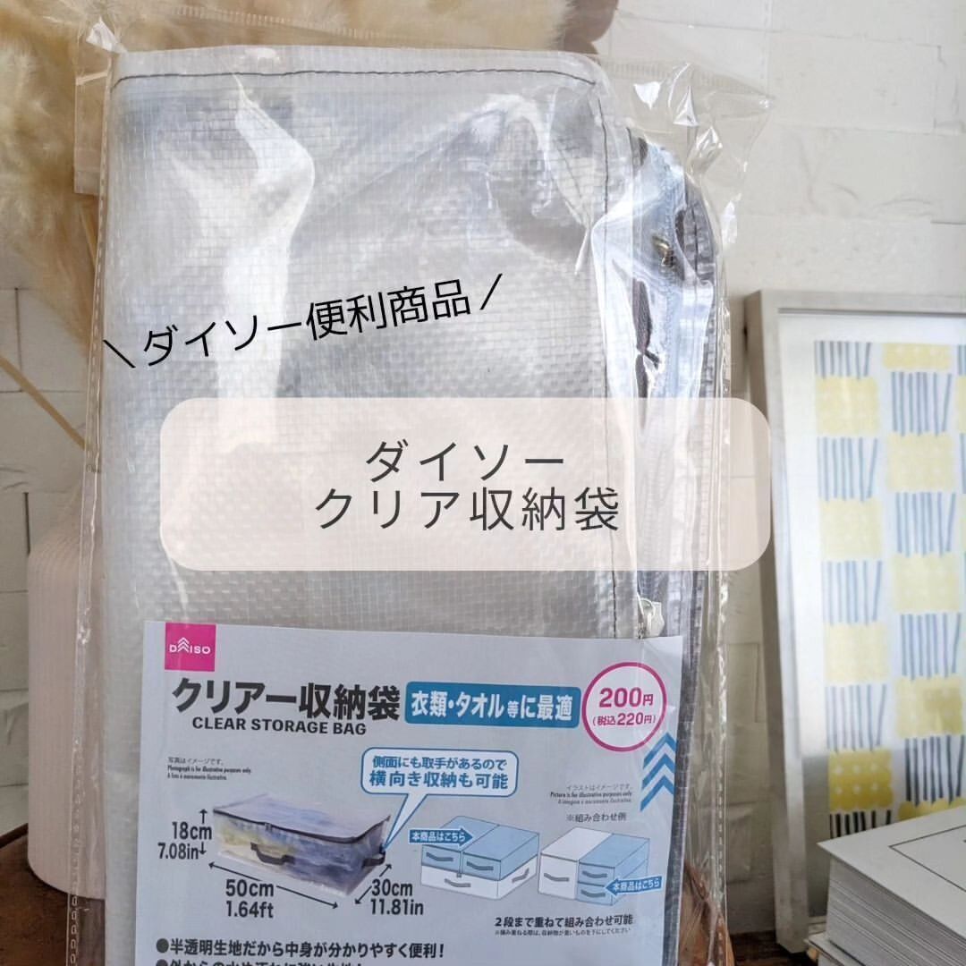 ダイソーで買えるクリア―収納袋はたったの220円