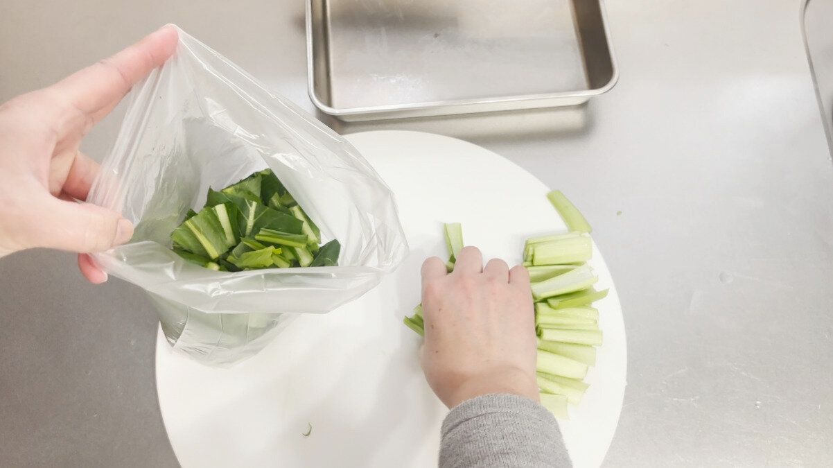 小松菜を冷凍保存する