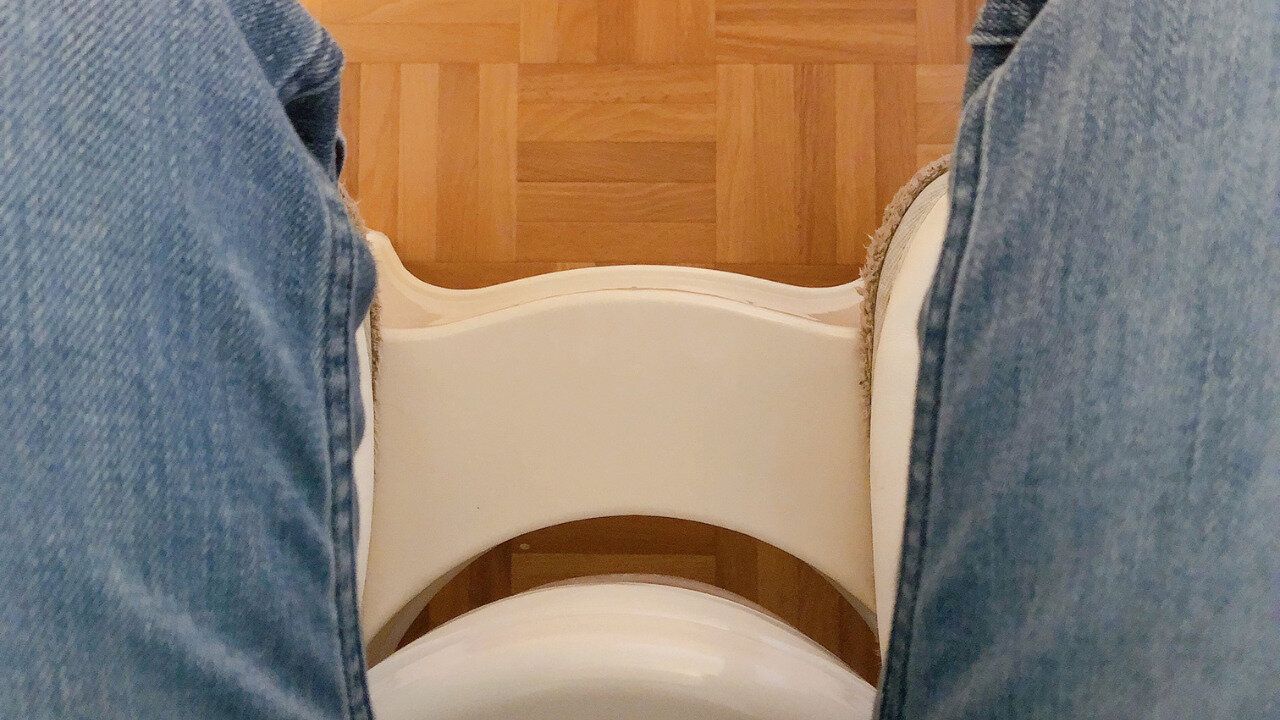 台に足を乗せた状態